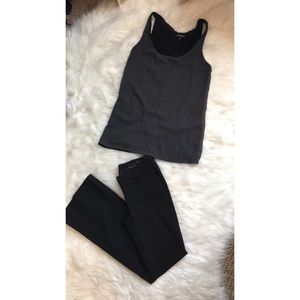 Black pants and tank work outfit
